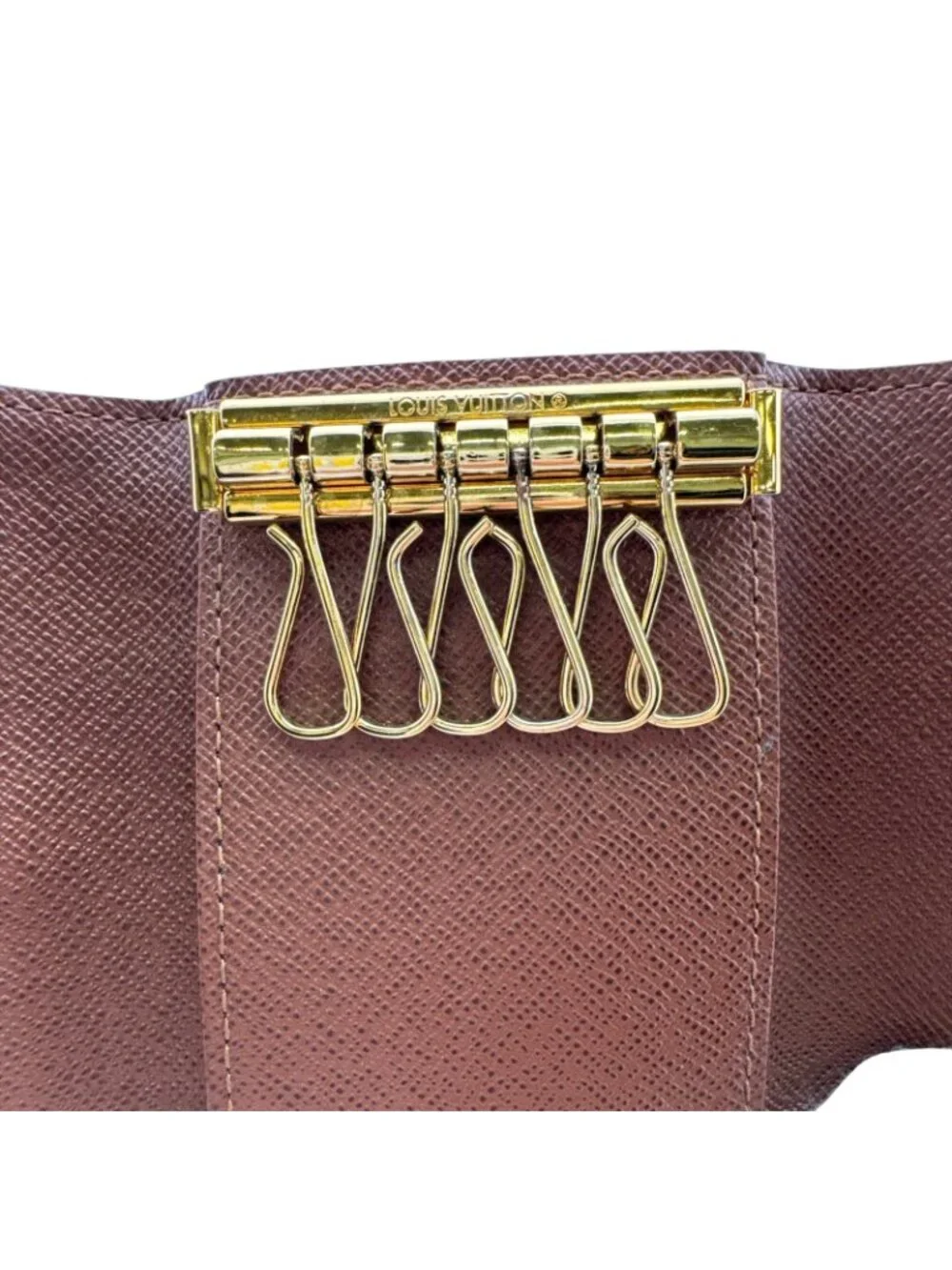 Louis Vuitton Multicles 6 Monogram Leather Key Case Brown Key Holder Coin Purse